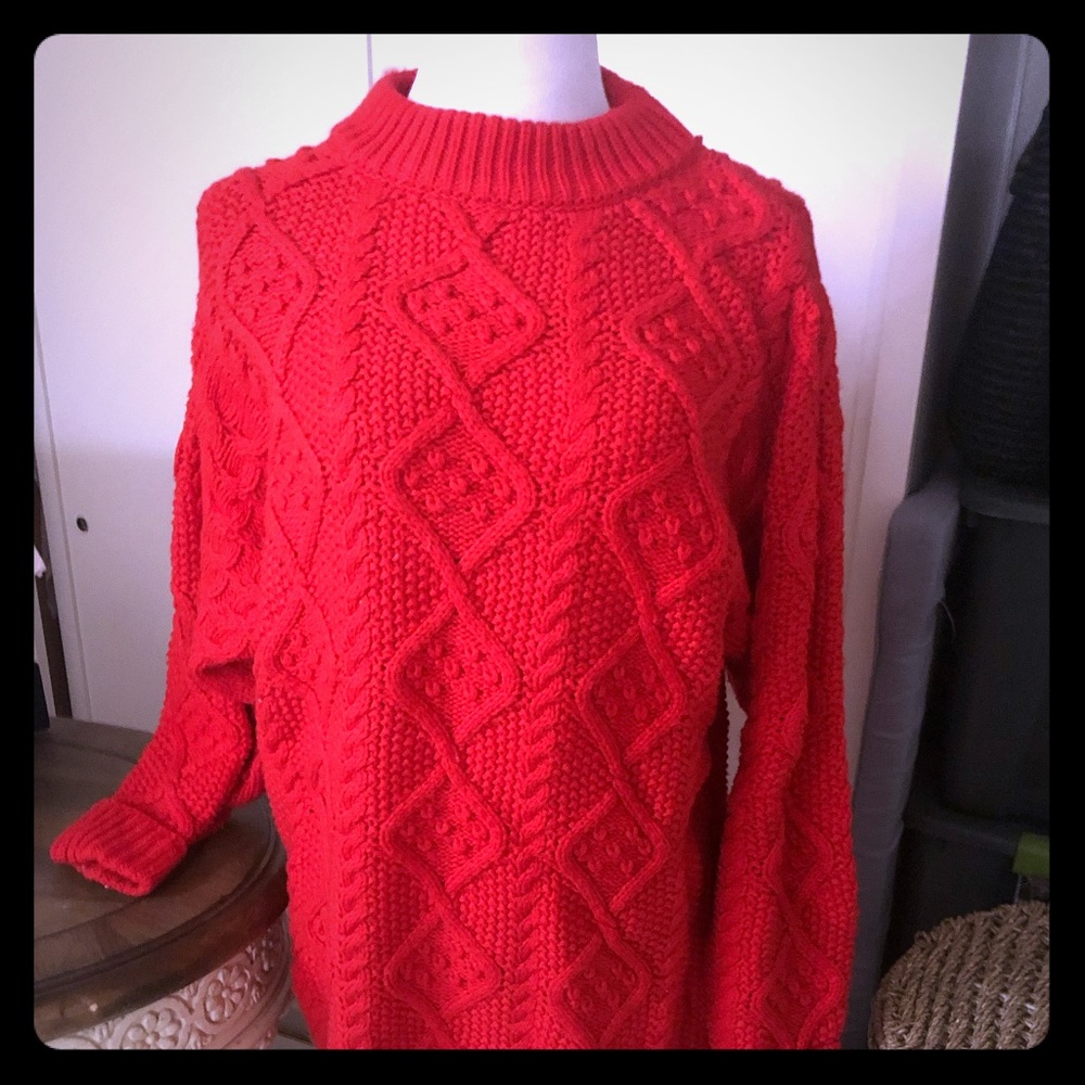 Zara cherry red sweater
